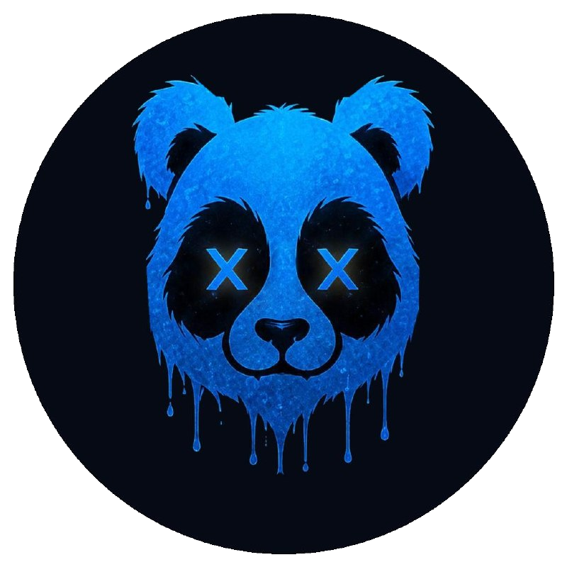 Panda Drip blue panda mark